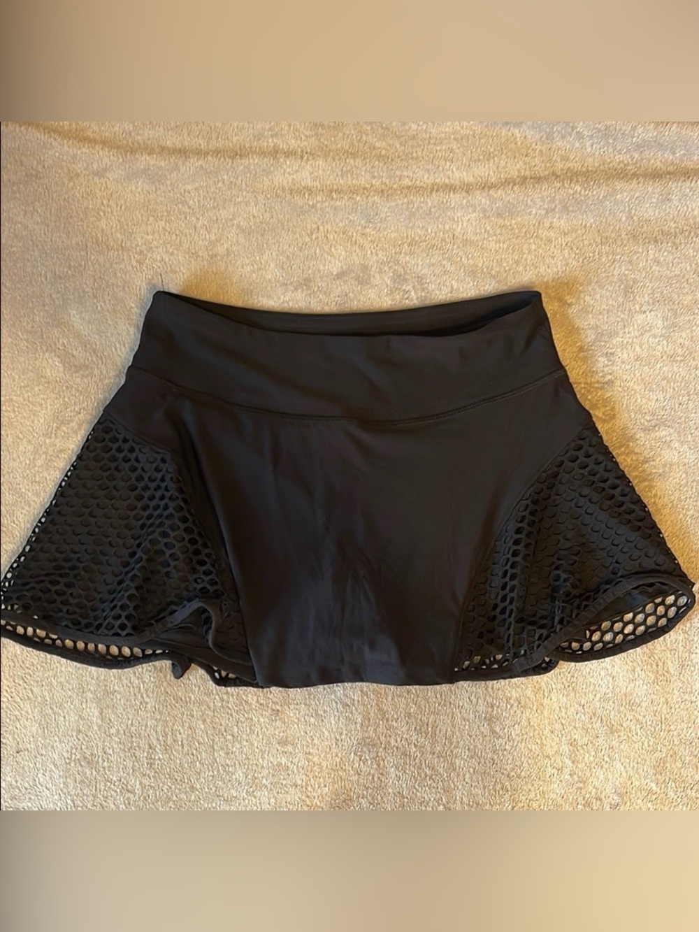 90 Degree By Reflex Black Athletic Skort with Mesh Panels